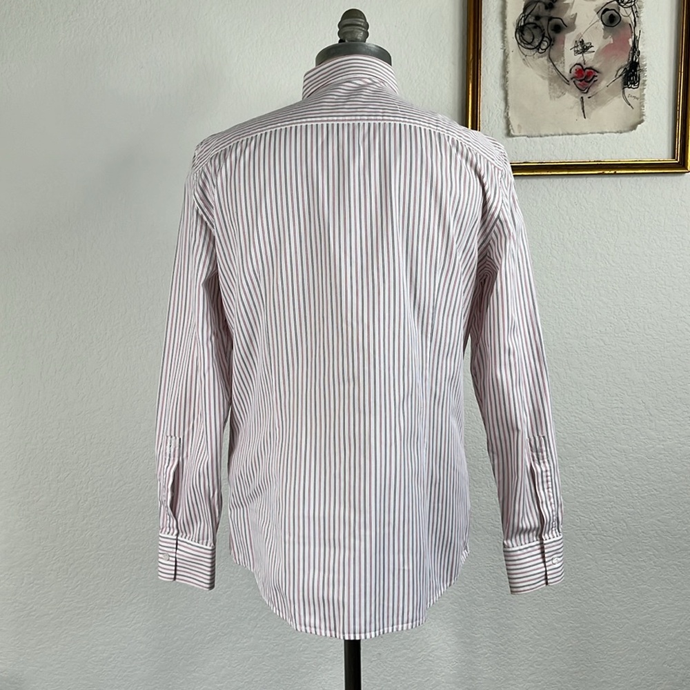 Versace Collection Striped Button Down Embroidere… - image 7